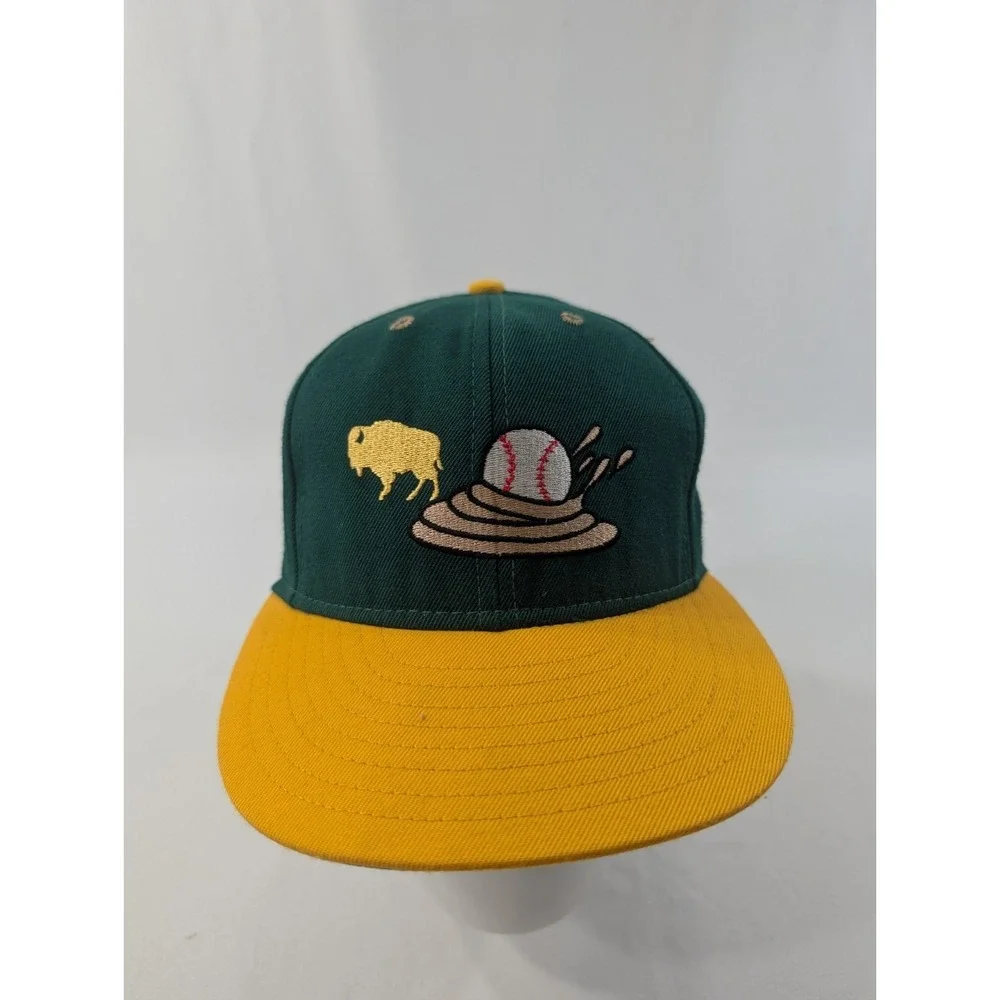 Very Minor Leagues Defunct Baseball Hat Bison Poo Bull Sh*T Fictitious 7 1/4